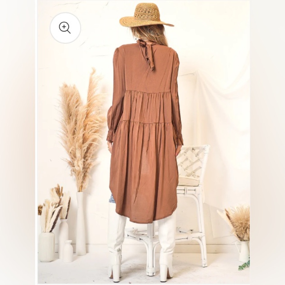3/$18 Anna-Kaci High-Low Tiered Long Sleeved Ruffled Wrist Women's Top- Size S - Picture 3 of 14